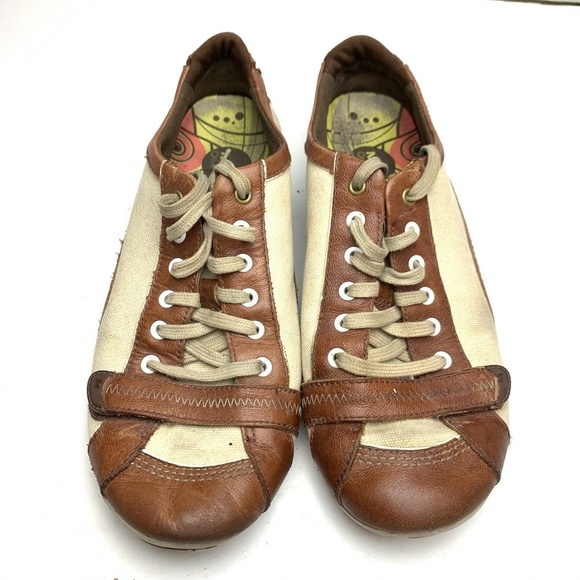 MERRELL PIROUETTE Brown Leather Canvas Shoes sz 6 - Picture 5 of 12